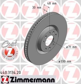 Тормозной диск ZIMMERMANN 440.3134.20 (фото 1)