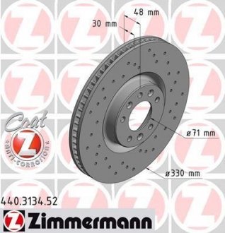 Гальмівний диск ZIMMERMANN 440.3134.52