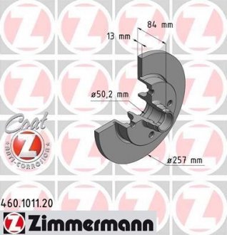 Тормозной диск ZIMMERMANN 460.1011.20 (фото 1)