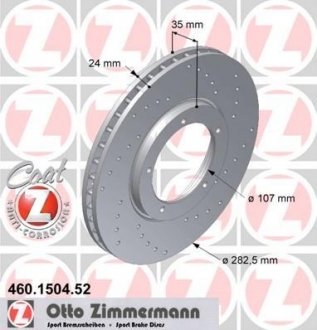 Фото автозапчасти гальмівний диск ZIMMERMANN 460150452