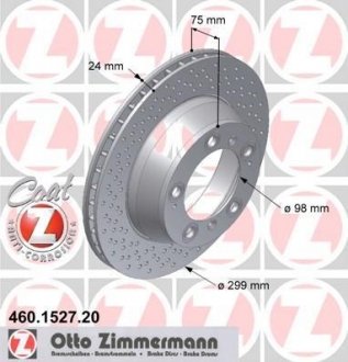 Гальмівний диск ZIMMERMANN 460.1527.20 (фото 1)