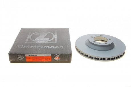 Диск тормозной (передний) Porsche Cayenne/Panamera 2.9/3.0/4.0 16- (левый) (350x34) ZIMMERMANN 460450420 (фото 1)
