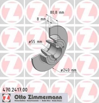 Гальмівний диск ZIMMERMANN 470241700