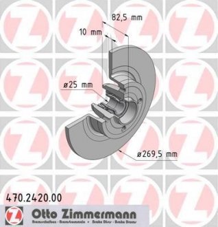 Фото автозапчастини гальмівний диск ZIMMERMANN 470242000