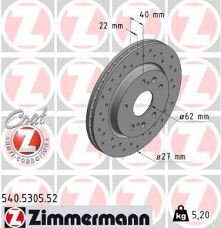 Фото автозапчасти автозапчасть ZIMMERMANN 540530552