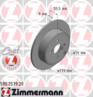 Тормозной диск ZIMMERMANN 590.2579.20 (фото 1)