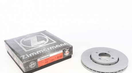 Диск тормозной (передний) Volkswagen Lupo/Polo 98-05 (256x25) (с покрытием) (вентилируемый) ZIMMERMANN 600.3230.20 (фото 1)