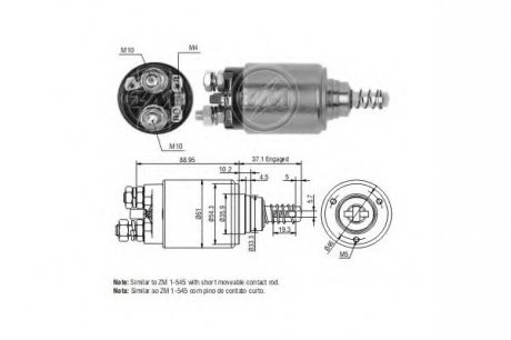 Реле втягивающее Mercedes OM-314-366 ZM 545