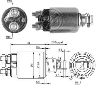 Фото автозапчастини реле втягуюче стартера ZM 657